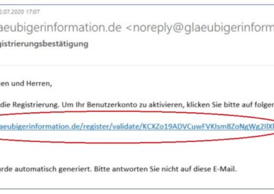 7. Aktivierung GIS-Benutzerkonto
