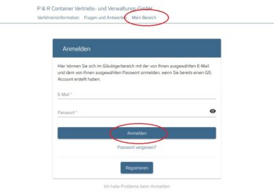 8. Log-In/Anmeldung GIS-Benutzerkonto